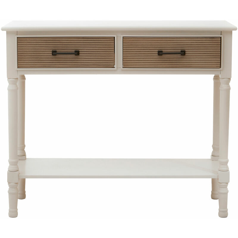 Heritage 2 Drawers Pearl White Console Table - Premier Housewares