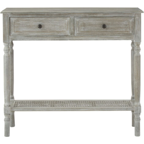 Premier Housewares Heritage 2 Drawers Slate Grey Console Table