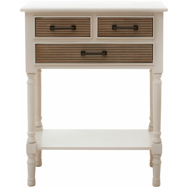 Heritage 3 Drawers Pearl White Console Table - Premier Housewares