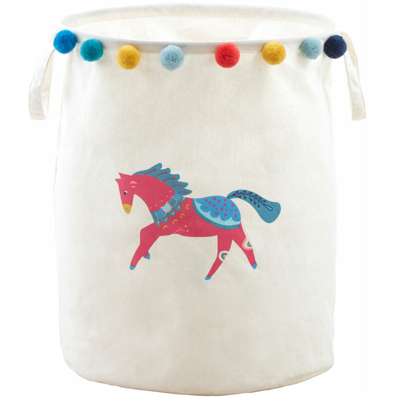 Horse Face Laundry Bag Collapsible Laundry Basket With Handles Foldable Laundry Storage Basket Organiser Basket For Kids And Adults 38 x 48 x 38