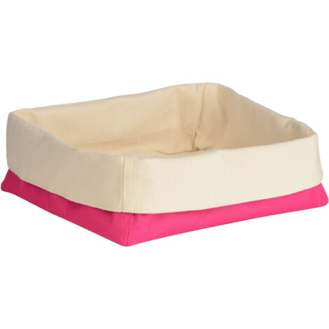 Premier Housewares Hot Pink and Cream Large Bread Basket