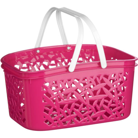 Premier Housewares Hot Pink Plastic Storage Basket - 4.5 Ltr