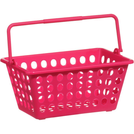 Premier Housewares Hot Pink Plastic Storage Basket
