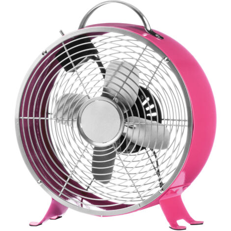 Premier Housewares Hot Pink Retro Desk Fan