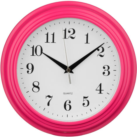 Premier Housewares Hot Pink Round Wall Clock