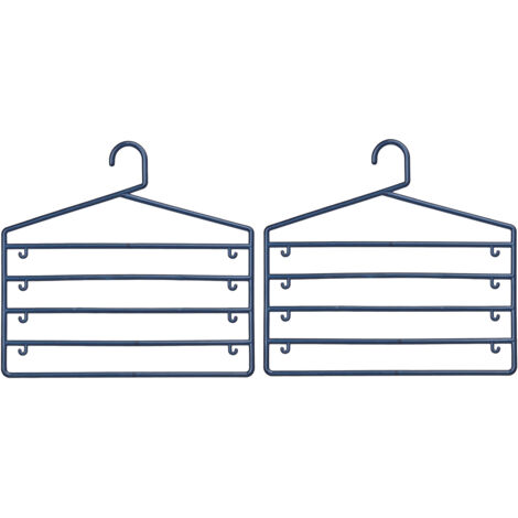 Premier Housewares Indigo Plastic Trouser Organiser - Set of 2