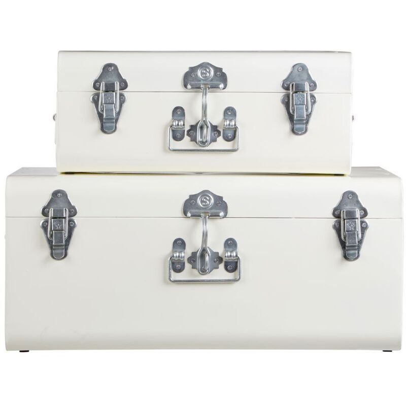 Premier Housewares - Ivory Storage Trunks - Set of 2