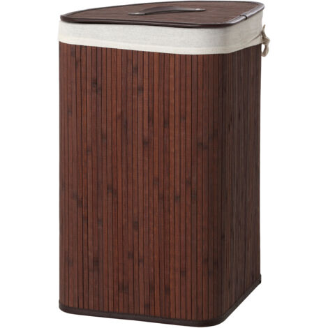Premier Housewares Kankyo Dark Brown Corner Laundry Hamper