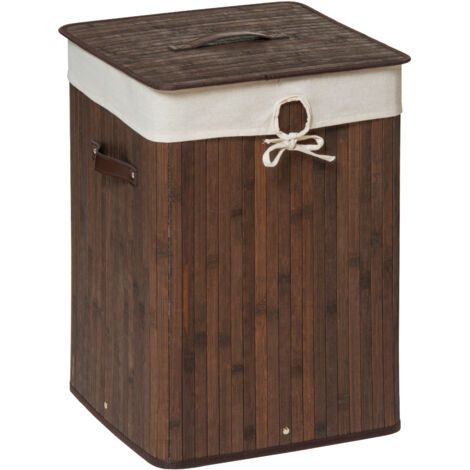 Premier Housewares Kankyo Dark Brown Square Laundry Hamper