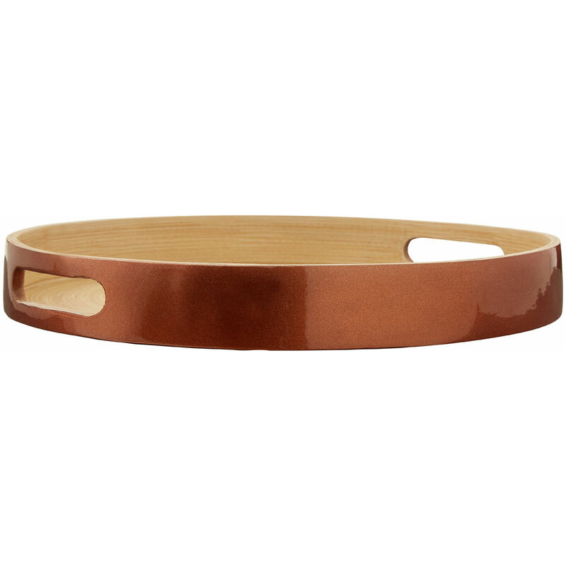 Kyoto Small Round Rose Gold Serving Tray - Premier Housewares