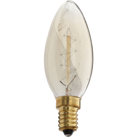 Premier Housewares LED Bulbs Copper Light Bulbs Vintage LED Bulb Small Screw Light Bulb 40 Watt w4 x d4 x h10cm