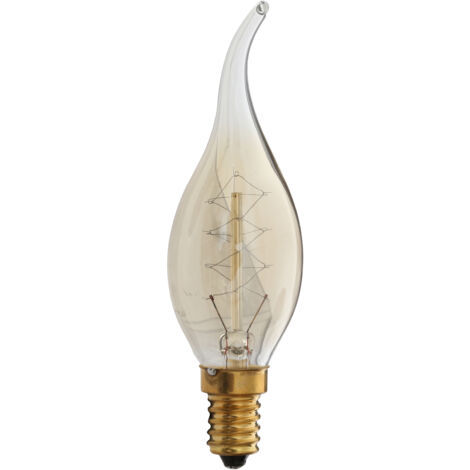 Premier Housewares LED Bulbs Copper Light Bulbs Vintage LED Bulb Small Screw Light Bulb 40 Watt w4 x d4 x h12cm