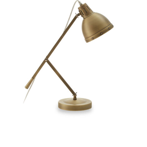 Premier Housewares Led Table Lamp Bright Study Lamps With Gold Frame Office Reading Lamp Made With A Slim Design Desk Lamps For Hallways Living Room And Bedroom w47x d15 x h47