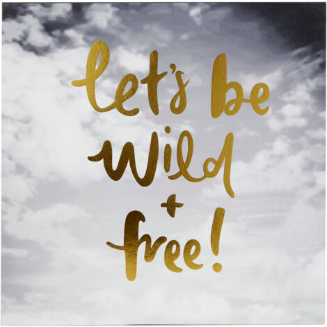 Premier Housewares Let's Be Wild + Free Wall Plaque