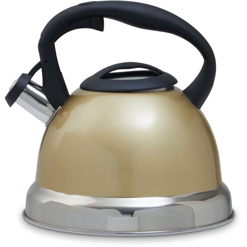 Light Gold Whistling Kettle - 3.0 Ltr - Premier Housewares