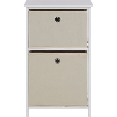 Premier Housewares Lindo 2 Natural Fabric Drawers Cabinet