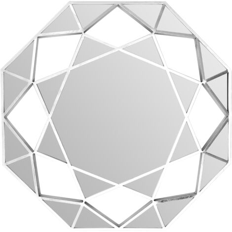 Premier Housewares Marcia Silver Octagonal Wall Mirror
