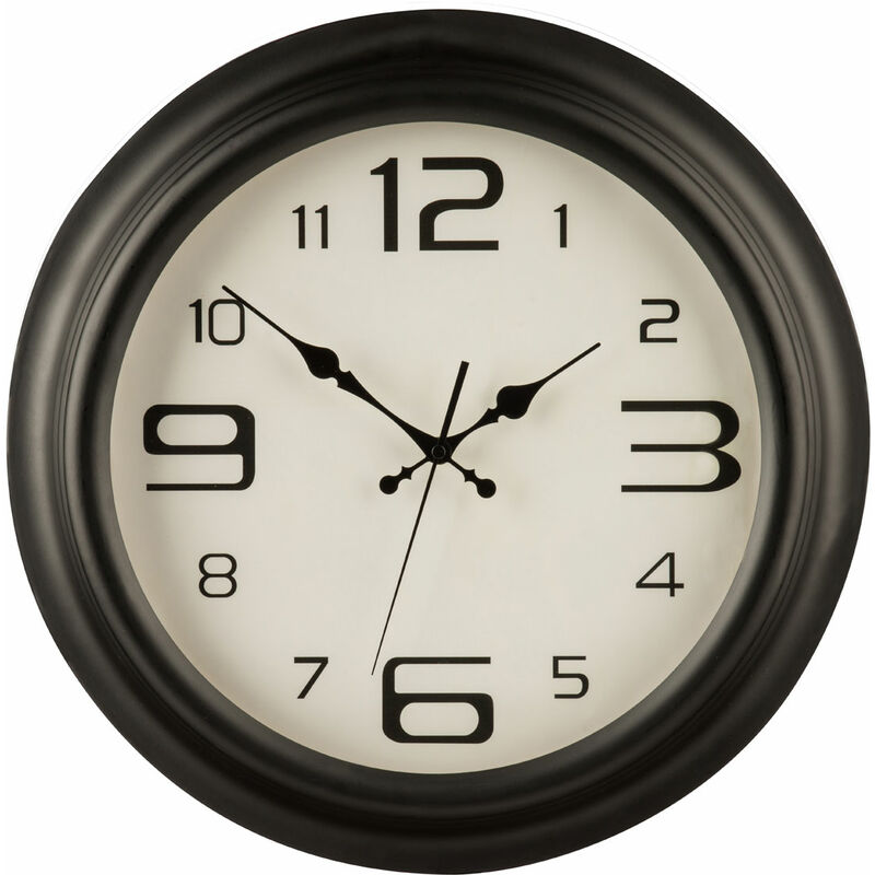 Premier Housewares - Matt Black Metal Wall Clock