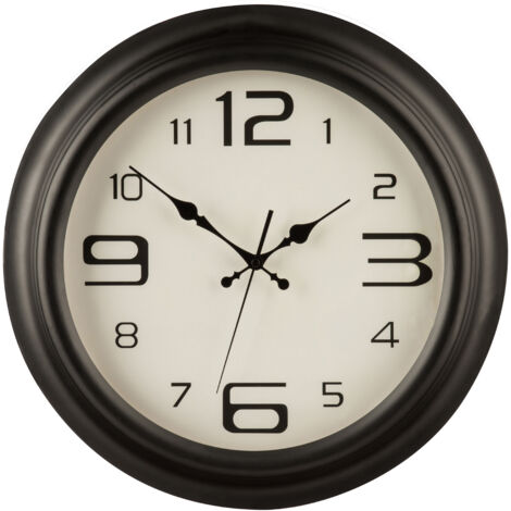 Premier Housewares Matt Black Metal Wall Clock