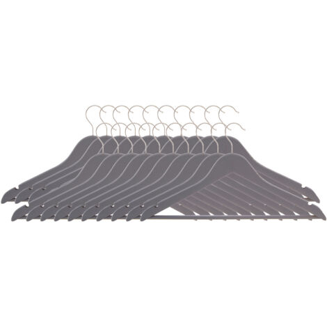 Premier Housewares Matte Grey Clothes Hangers - Set of 20