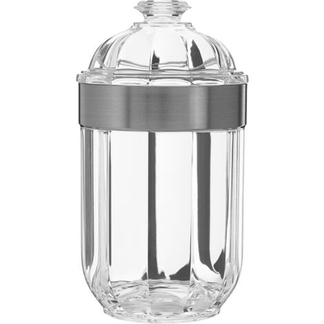 Premier Housewares Medium Silver Acrylic Canister