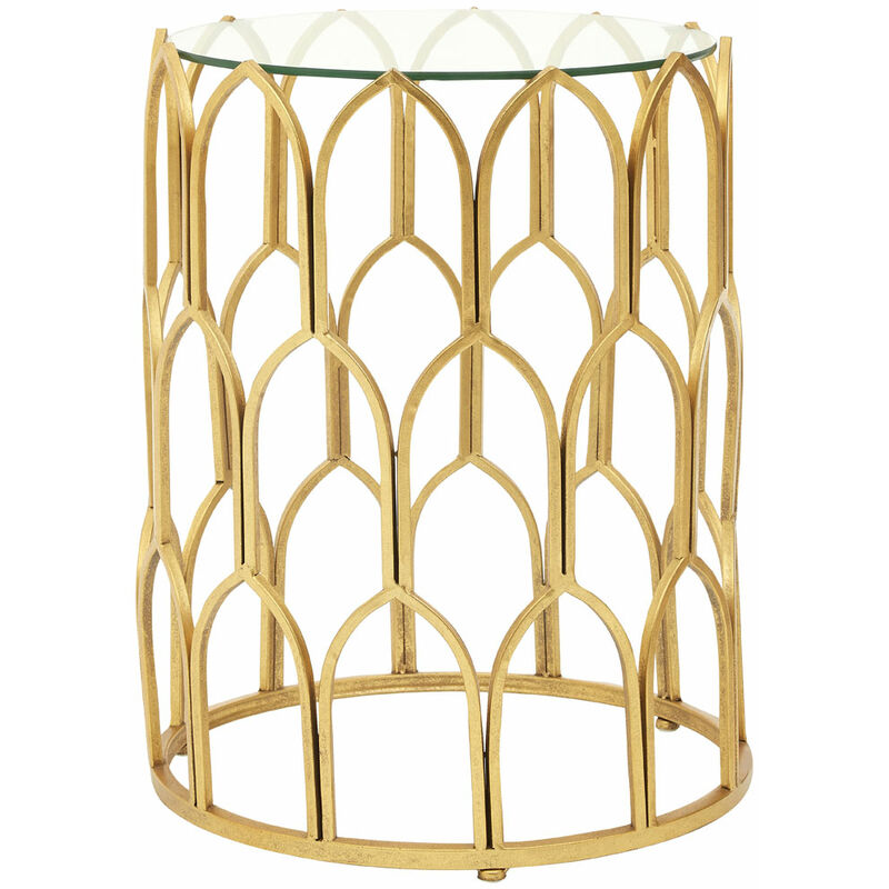 Merlin Gold Leaf Side Table - Premier Housewares