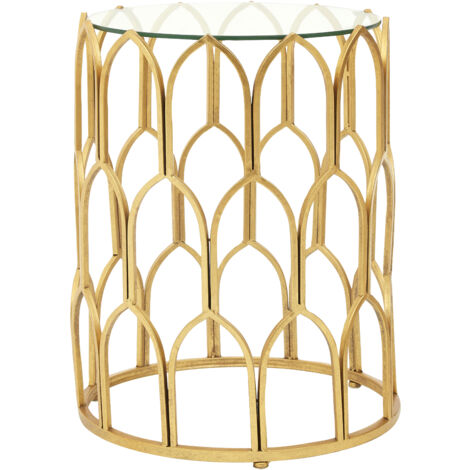 Premier Housewares Merlin Gold Leaf Side Table