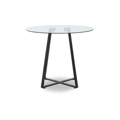 Premier Housewares Metropolitan Round Glass Dining Table