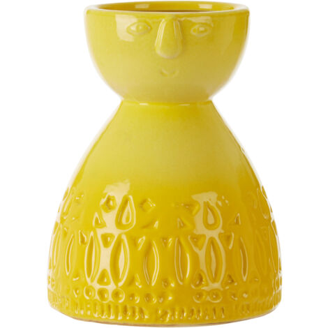 Premier Housewares Mimo Small Yellow Face Vase
