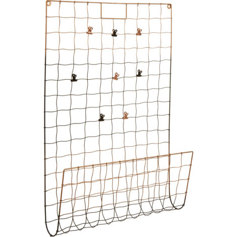 Premier Housewares Mimo Wall Mount Magazine Rack with Clips