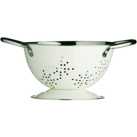 Premier Housewares Mini Cream Enamel Retro Colander