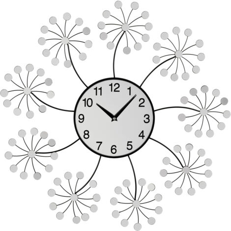 Premier Housewares Mirrored Floret Wall Clock