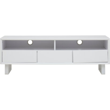 Premier Housewares Moritz White High Gloss Media Cabinet