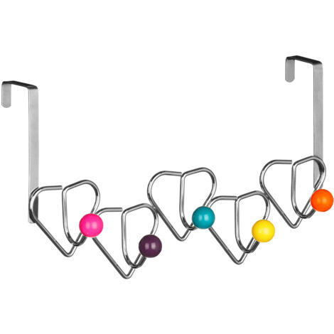 Premier Housewares Multi Colour Heart Design Over Door Hanger