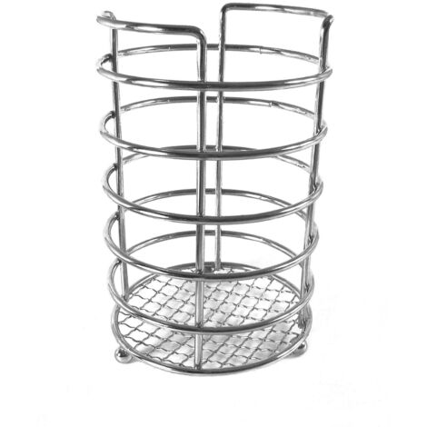 Premier Housewares Multi Purpose Deep Caddy Silver Small Storage Baskets Hanging Organiser Chrome Bathroom / Kitchen Caddies For Organised Home 11 x 11 x 17