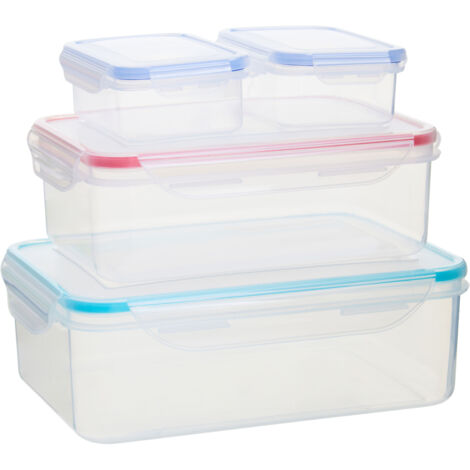 Premier Housewares Multicoloured Lids 4pc Food Containers