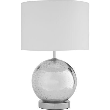 Premier Housewares Naomi White Fabric Shade Table Lamp