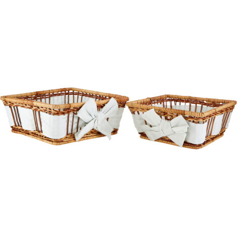 Premier Housewares Natural Fern with Lining Baskets - Set of 2