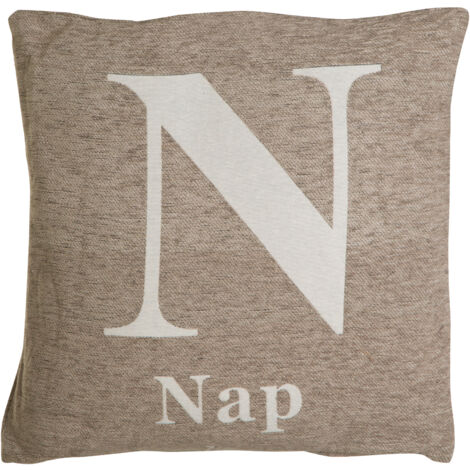 Premier Housewares Natural 'Nap' Words Cushion