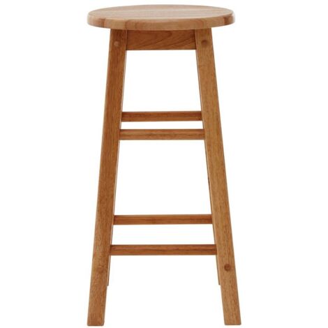 Premier Housewares Natural Tropical Hevea Wood Bar Stool