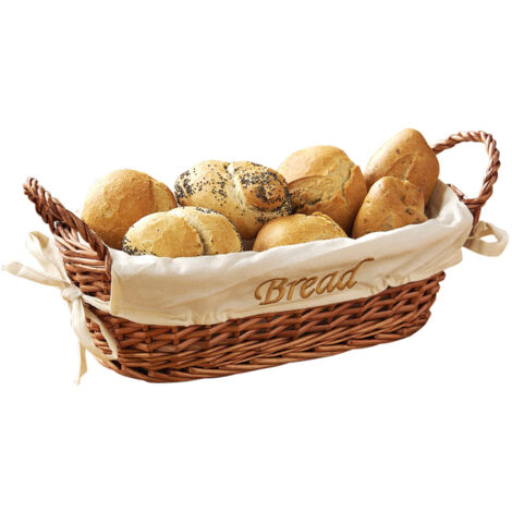 Premier Housewares Natural Wicker with Lining Bread Basket