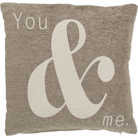 Premier Housewares Natural 'You & Me' Words Cushion