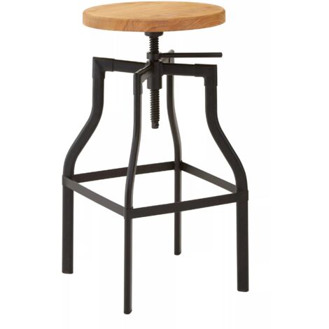 Premier Housewares New Foundry Ash Seat Bar Stool