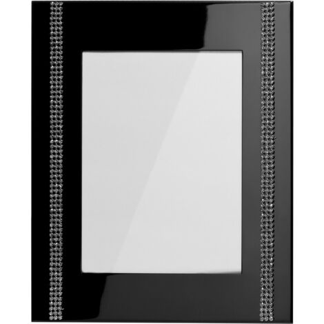 Premier Housewares Opulence Silver Plate Steel Black 4 x 6 Photo Frame