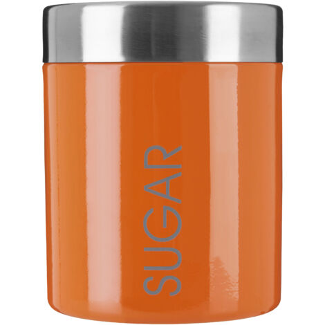Premier Housewares Orange Enamel Sugar Canister