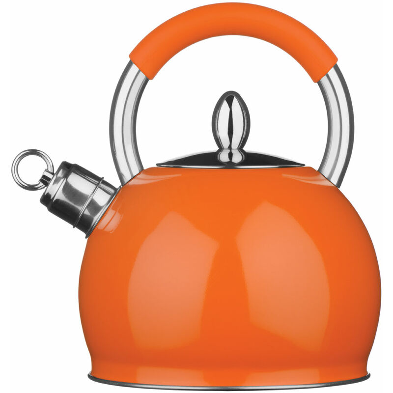 Premier Housewares - Orange Whistling Kettle - 2.4 Ltr