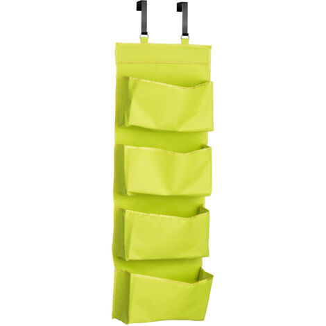 Premier Housewares Over Door Lime Green Hanging Organiser