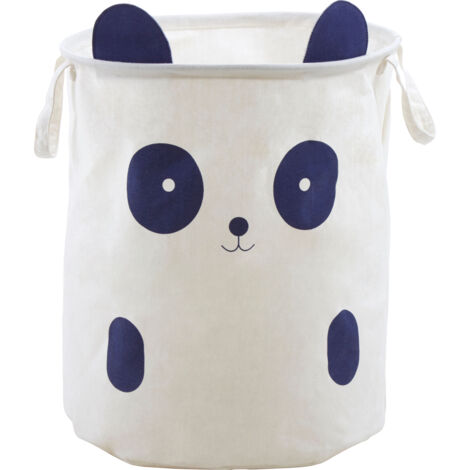 Premier Housewares Panda Face Laundry Bag Collapsible Laundry Basket With Handles Foldable Laundry Storage Basket Organiser Basket For Kids And Adults 38 x 48 x 38