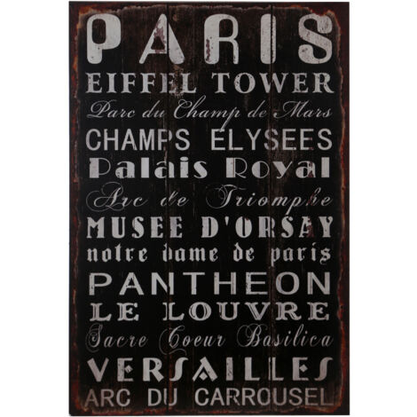 Premier Housewares Paris Wall Plaque