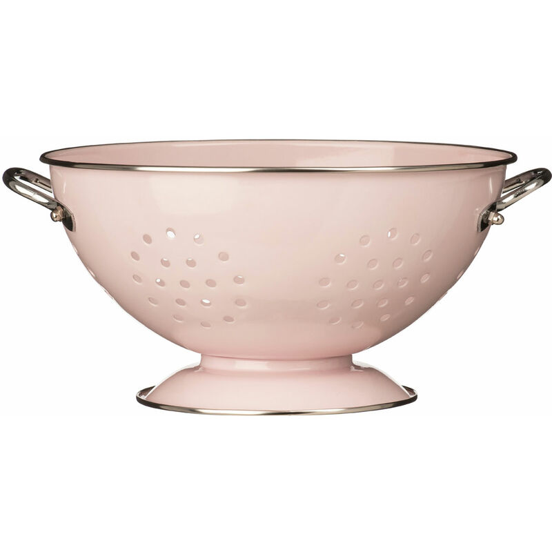 Pastel Pink Enamel Retro Colander - Premier Housewares